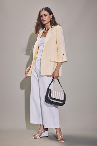 Defacto Oversıze Basic Blazer Açık Sarı Ceket C3215ax26auyl487 Sarı-yl487