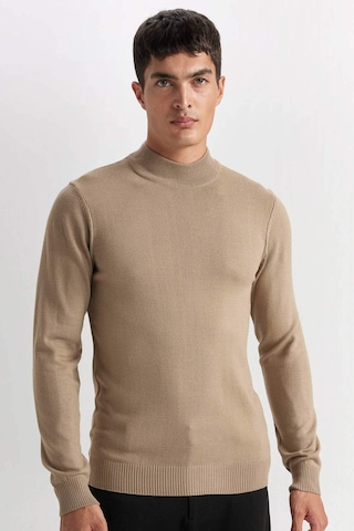 DeFacto Slim Fit Dar Kesim Yarım Balıkçı Yaka Basic Düz Triko Kazak R1127AZ24WNBG684