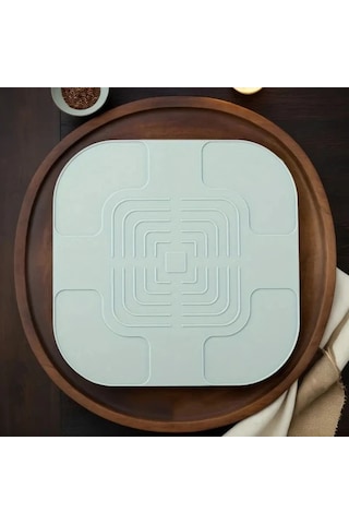 Honeybeeshop 1 Adet Yeşil 10.8" Kare Silikon Air Fryer Altlığı - Yapışmaz Kolay Temizlenir