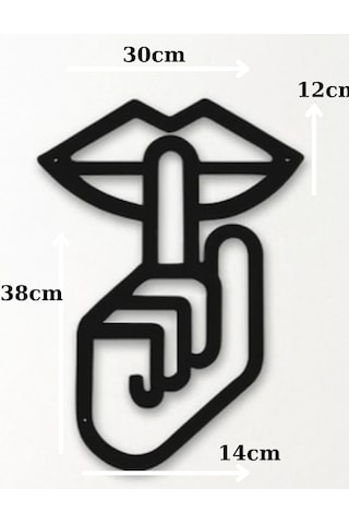 Sessizlik Temalı Lazer Kesim Duvar Dekoru İç Dekorasyon