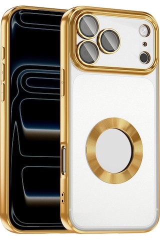 Apple Uyumlu iPhone 17 Pro Max Kılıf Kamera Korumalı Logo Gösteren Zore Omega Kapak - Lila Lila