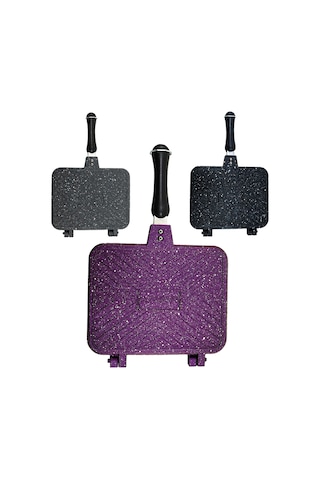 Meşeler Granit Döküm Ocak Üstü El Tost Makinesi ve Çok Amaçlı Tav Gri