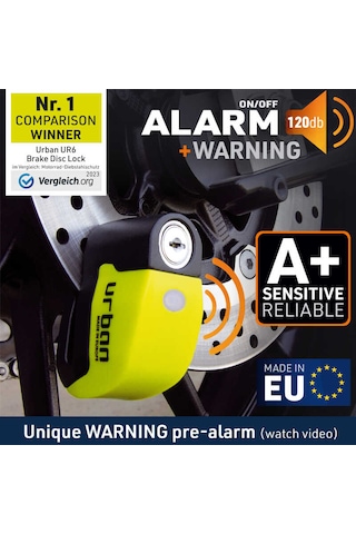 Urban Securıty Ur6 Alarmlı Dısk Kılıdı 6mm Pim 6mm