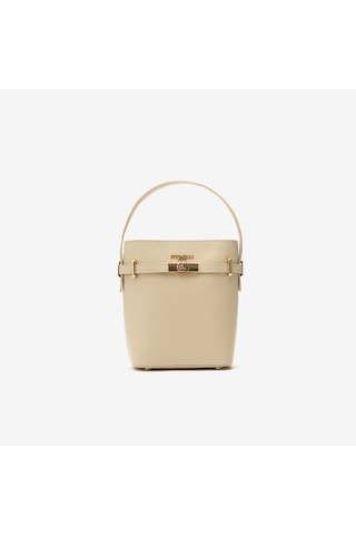 D37 Off White Omuz Çantası Kadın Yvane Mini Bag Piumelli Milano Kahve