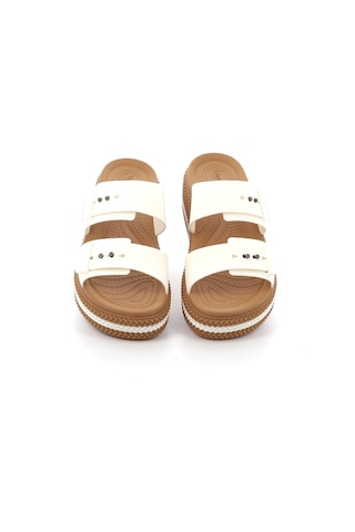 Crocs Brooklyn Woven Buckle Kadın Terlik 209978-0wv Beyaz