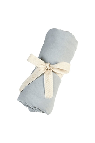 Tinylamb Lastikli Bebek Çarşafı 60x120 CM - 2 Adet Organik Beyaz - Mint Renk