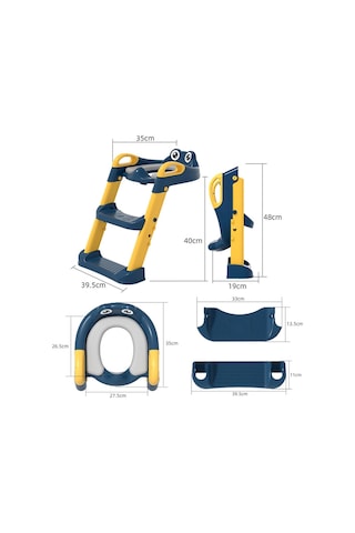 Sones Ev Çocuk Tuvalet Oturağı Merdiven Bebek Katlanır Raf Minder Kılıfı, Model: Pu Yumuşak Ped