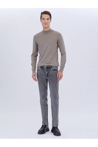 Kip Antrasit Slim Fit Denim Pamuk Karışımlı Pantolon Çok Renkli