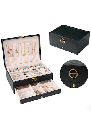 Mk-23 Mücevher Takı Kutusu - Bilezik Yüzük Takı Altın Kutusu