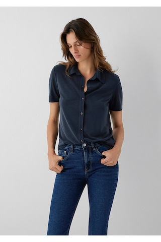Mavi Tencel Tm Modal Karışımlı Antrasit Örme Gömlek Regular Fit / Normal Kesim 1620171-900 Siyah