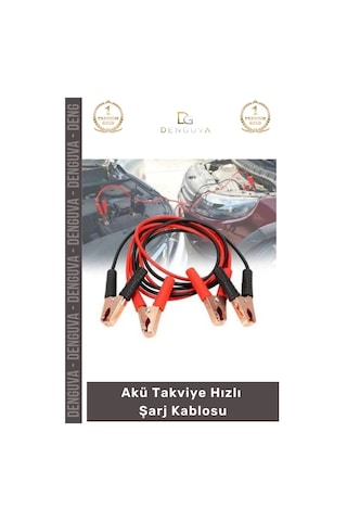 Akütakviye Bakır Kalın 1200 Amper Güçlü Profesyonel Oto Araç Akü Takviye Hızlı Şarj Kablosu