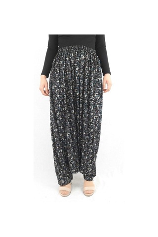 Özözkanlar Çiçekli Yöresel Menekşe Aşağıdan Ağlı Bayan Şalvar Renk-3 Çok Renkli