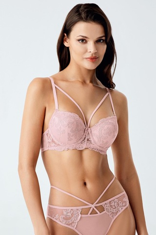 Luw 6110 Pudra Dolgulu Sütyen Külot 2Li Takım Pudra