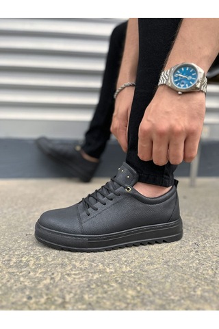 Dmr Elegance Jy152 Cool Bağcıklı Cilt Erkek Günlük Spor Klasik Ayakkabı Cst - Siyah