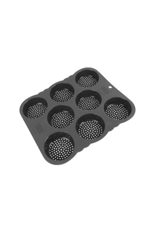 Shineyee Yemek Dereceli Silikon Hamburger Ekmek Kalıbı, 8 Lü, Isı Dağıtımı İyi, Kaymaz, Fırın Uyumlu, Temizliği Kolay Diğer