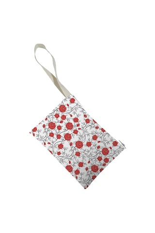 Unisex Lale Desenli Portföy Clutch Çanta Çok Renkli