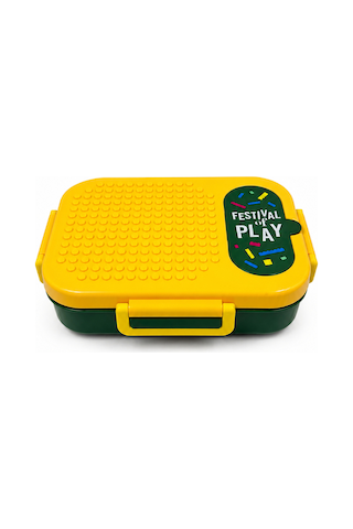Dream Vest Tek Katlı 2 Bölmeli Lego Çelik Beslenme Kutusu 600ml Sarı U