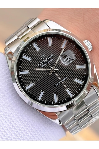 Coliseum Çelik Kordon Takvimli Kadran Kutulu Seri Erkek Kol Saati Ft.rl.8742.s2 Gri