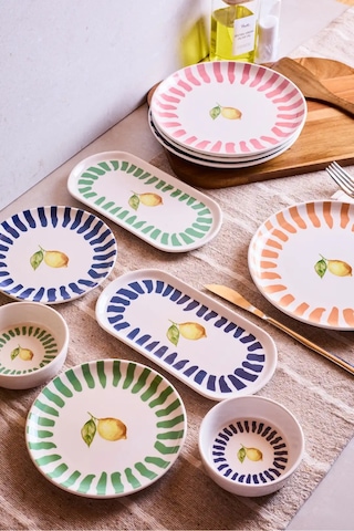 Limone 10 Parça 4 Kişilik Kahvaltı Takımı Cokrenklı Çok Renkli
