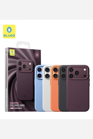 İphone 18 Pro Max Uyumlu 6.9 Nappa Premium Vegan Deri Magsafe Kılıf Vişne