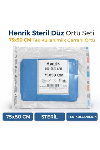 Henrik 75x50 Steril Deliksiz Düz Örtü 10 Adet