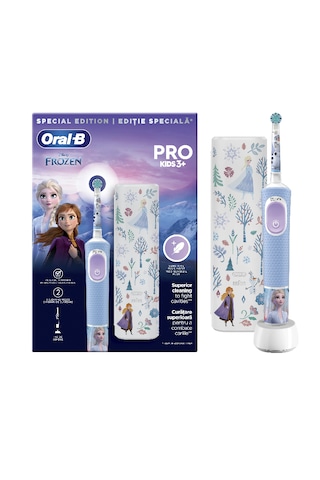 Oral-b Vitality Pro Frozen Özel Seri Çocuklar İçin Şarj Edilebilir Diş Fırçası Ve Seyahat Kutusu Şarjlı