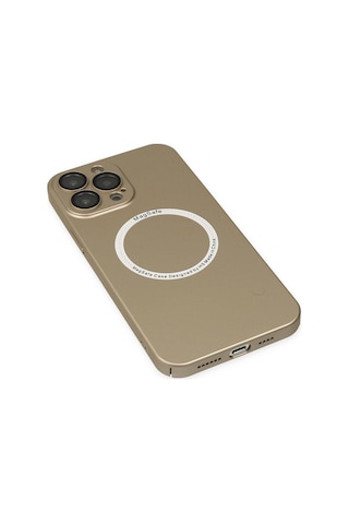 Newface - 559 - iPhone Uyumlu 13 Pro Kılıf Jack Magneticsafe Lens Silikon - Csmo-tex - - Gold