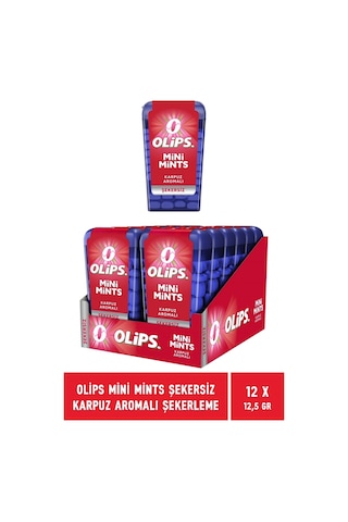 Olips Mini Mints Şekersiz Karpuz Aromalı Şekerleme 12 x 12.5 G