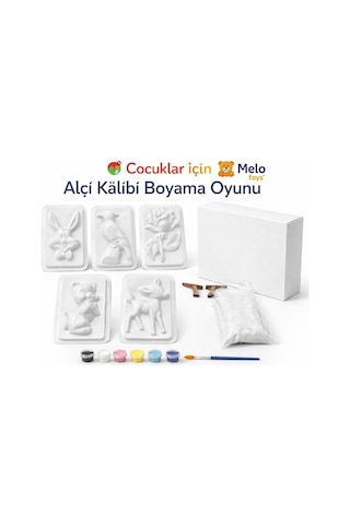 Eğitici Alçı Kalıbı Boyama Seti - Çocuklar İçin Yaratıcı Sanat Ve El Becerisi Oyunu