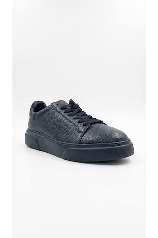 Lacivert Hakiki Deri Sneaker Ayakkabı 632.2501