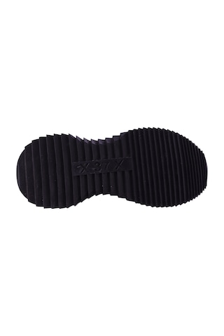 Hobby Ayakkabı Hobby Kadın Hakiki Deri Leopar Detaylı Kalın Tabanlı Sneaker Ayak Siyah