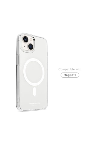 Vonmahlen Apple iPhone Uyumlu 15 Plus Şeffaf Sert Magsafe Kılıf