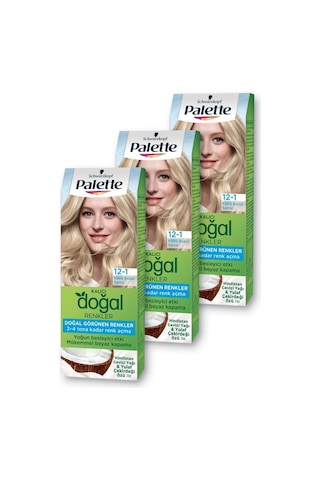 Palette Kalıcı Doğal Renkler Saç Boyası 12 - 1 Küllü Buzul Sarısı X