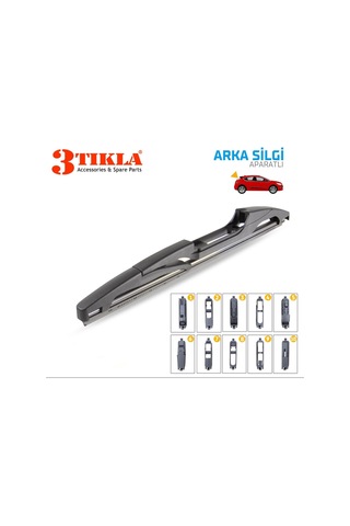 Arka Cam Sileceği 255mm 10 Aparatlı Universal Tüm Araçlara Uyumludur