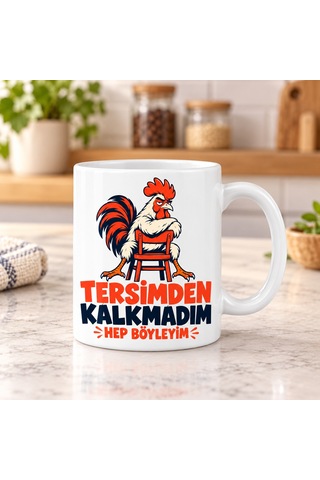 Kahveci.store Ters Köşe Tasarımlı Porselen Kupa - Model 774 22