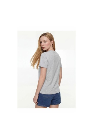 Boxy Fit Kadın Tshirt K.kol Gri