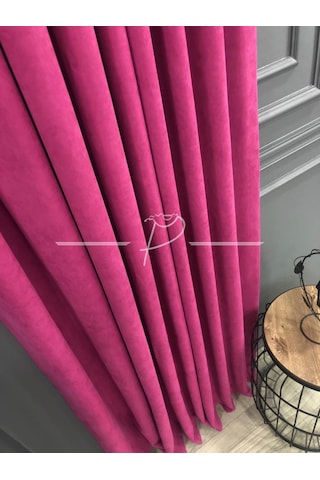 Fon Perde Brillant Marka Panama Desen Koyu Pembe