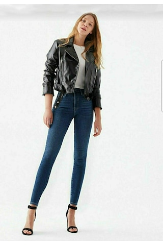 Lavajeans Lizza Kadın Mavi Yüksel Bel Dar Paça Skinny Likralı Kot Pantalon Mavi 6 Mavi