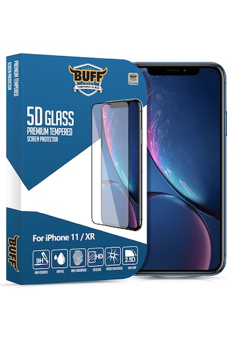 Buff Apple Uyumlu iPhone 11 / Xr 5D Glass Ekran Koruyucu