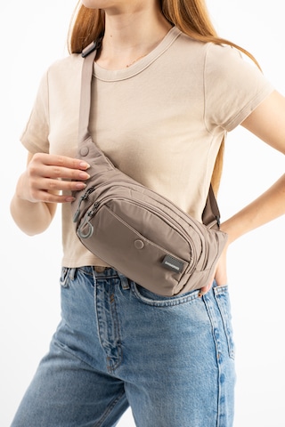 Sanmoris Sanmorris Unisex Paraşüt Kumaş Suya Dayanıklı 3 Bölmeli Body Bag 6036 Sand
