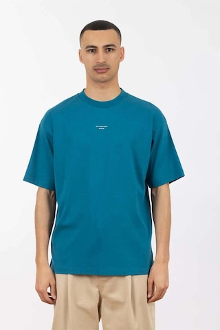 American Rag Cie Le T - Shirt Classique Nfpm - %100 Pamuklu, Slogan Baskılı Ve Rahat Kesim T - Shirt Mavi