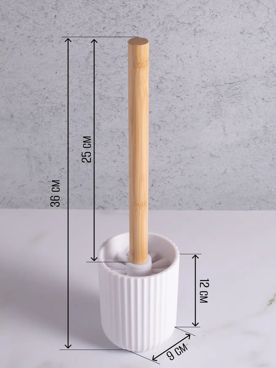 Familitto Tuvalet İçin Plastik Bambu Tuvalet Fırçası 287746401 Beyaz