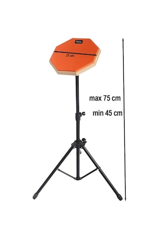 Midex Dd-1080-pak Bateri Davul Çalışma Pedi Seti 8 İnç Drum Practice Pad