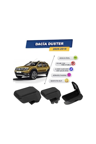Dacia Duster 2009-2018 İle Uyumlu Geçmeli Kolçak, Kol Dayama - A+ Kalite