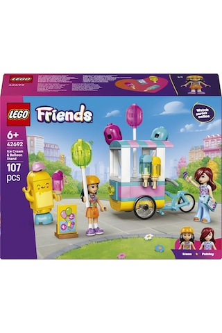 LEGO® Friends Dondurma ve Balon Standı 42692 - 6 Yaş Üzeri Çocuklar için Minifigür İçeren Yaratıcı Oyuncak Yapım Seti (107 Parça)