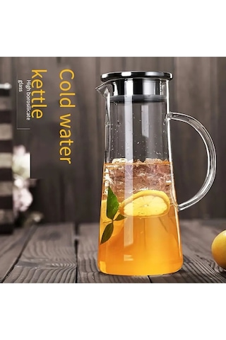 Borosilikat Cam Sürahi 1440 Ml Füme Renk