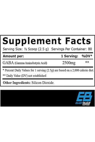 Everbuild Pure Gaba 2500 Mg 80 Servis Toz Form