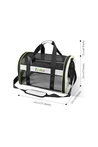Cbtx Funadd Pet Seyahat Taşıma Çantası Omuz Katlanabilir Tote Çanta Gri