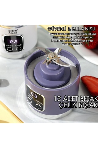 Coofbe 50w 450ml Kişisel Şarjlı Blender Buz Kırıcı Taşınabilir Smoothies Blender Meyve Sıkacağı Çelik Bıcaklı