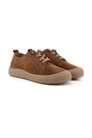 Gönderir Kadın Taba Süet Bağcıklı Hakiki Deri Sneaker Dyza85245732